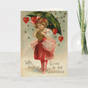 Victorian Valentine Day Card Helgkort