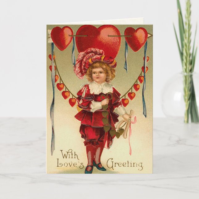 Victorian Valentine Day Card Helgkort (Framsida)