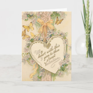 Victorian Valentine Heart Helgkort