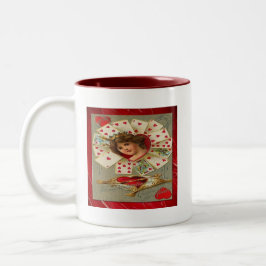 Victorian Valentine, Hearts drottning Två-Tonad Mugg