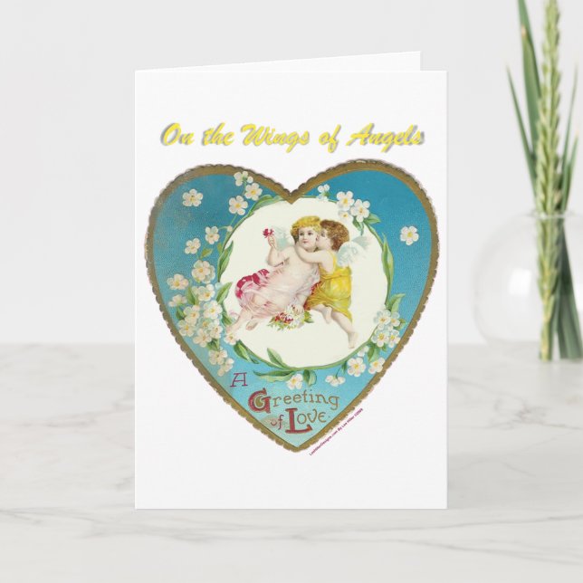 Victorian Valentine på Änglarna av Änglar-gåvor Helgkort (Framsida)