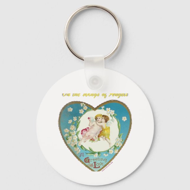 Victorian Valentine på Änglarna av Änglar-gåvor Nyckelring (Framsida)