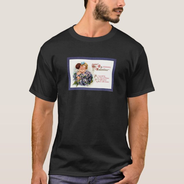 Victorian Valentine "The Bliss of Kisses"-gåvor T-shirt (Framsida)