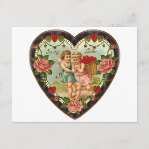 Victorian Valentine till min Kärlek II Helg Vykort