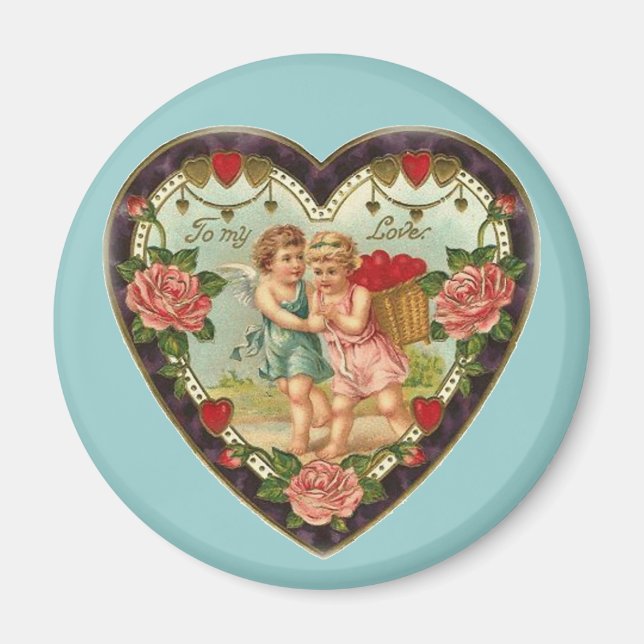 Victorian Valentine till min Kärlek II Magnet (Framsidan)