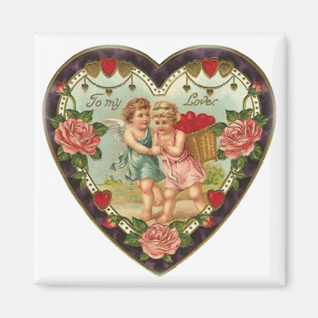 Victorian Valentine till min Kärlek II Magnet (Framsidan)