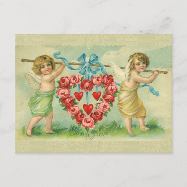 Victorian Valentine vycard Helg Vykort (Framsida)