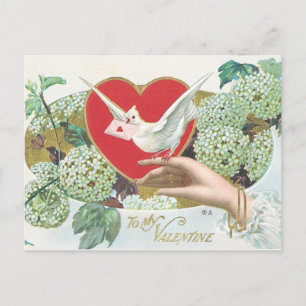 Victorian Valentine vycard Helg Vykort