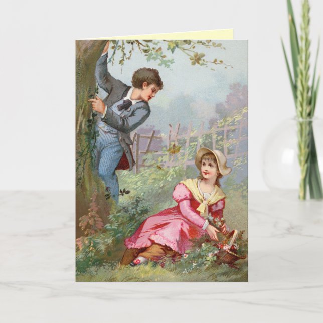 Victorian Valentines day Card Helgkort (Framsida)