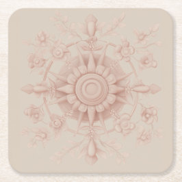 Victorian Vår, Mjuk Rosa Underlägg Papper Kvadrat