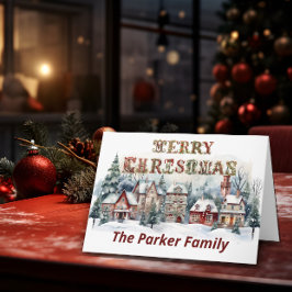 Victorian Village God jul Kort