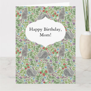 Victorian Vintage Bunny Rabbit Berry Garden Påsk Kort