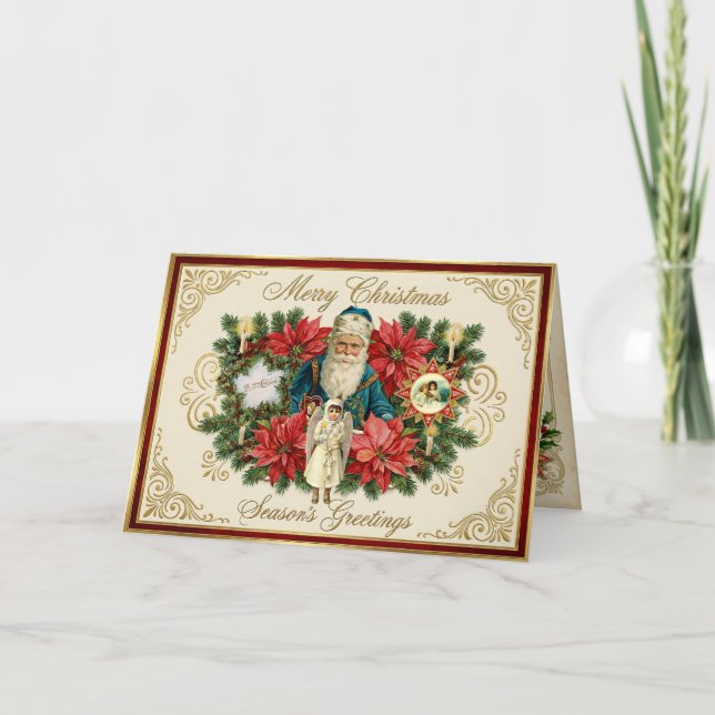 Victorian Vintage Christmas Helgkort (Framsida)