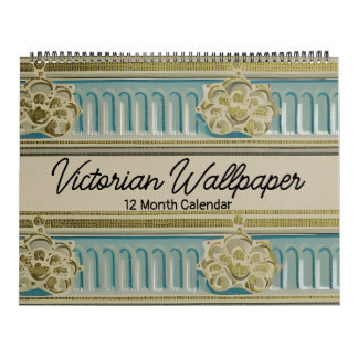 Victorian Vintage Edwardian Era Tapet Mönster Kalender