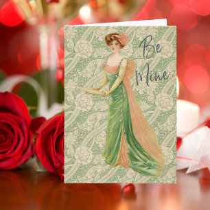 Victorian Vintage Lady Elegant Green Dress Kort