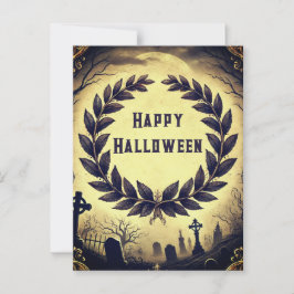 Victorian Vintage Laurel Wandan Halloween fest Vykort