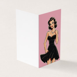 Victorian Vintage Little Black Dress LBD Blank Kort