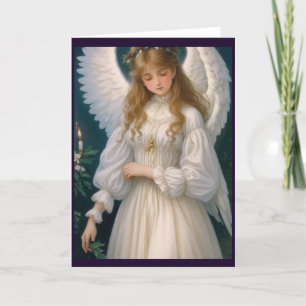 Victorian Vintage Retro jul Angel Helgkort