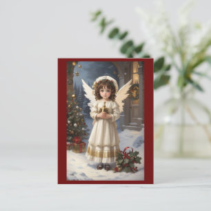 Victorian Vintage Retro jul Angel Vykort