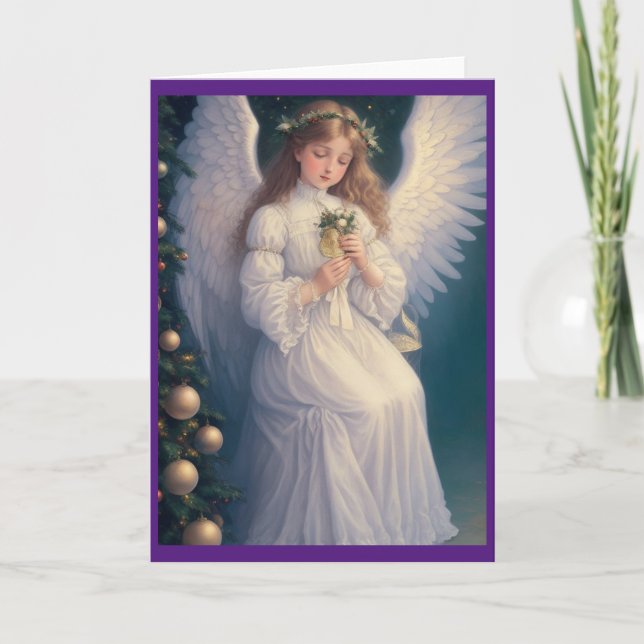 Victorian Vintage Retro-jul Helgkort (Framsida)