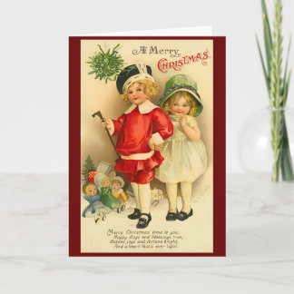 Victorian Vintage Retro-jul Helgkort