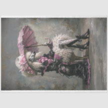 Victorian Vintage Standard Pudel Decoupage