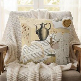 Victorian Vintage Stickers Pillow Kudde