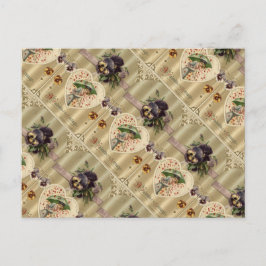 Victorian Vintage Valentine vycard Helg Vykort