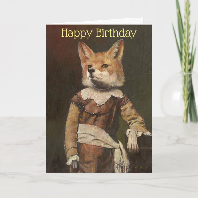 Victorian Vixen Birthday Card Tack Kort (Framsida)