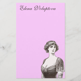 Victorian Vixen Letterhead Pappert Anpassade Brevpapper