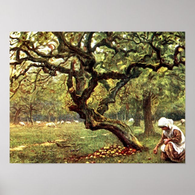 Victorian Watercolor: Flickplockäpplen Poster (Framsidan)