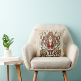 Victorian Watercolor Santa Christmas Collection Kudde