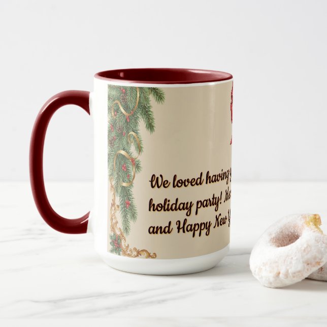 Victorian Watercolor Santa Christmas Collection Mugg (Med munk)