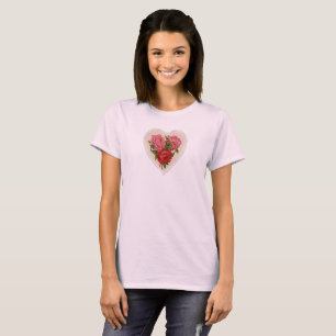 Victorian White Snöre Doily Valentine Card T Shirt