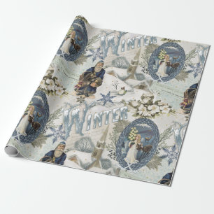 Victorian Winter Blues Vignette Presentpapper