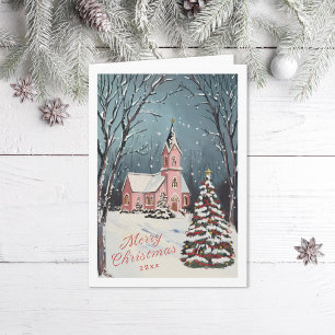 Victorian Winter Scene non Photo jul Helgkort