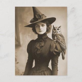 Victorian Witch Sepia Porträtt stil 11 Vykort