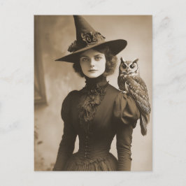Victorian Witch Sepia Porträtt stil 11 Vykort