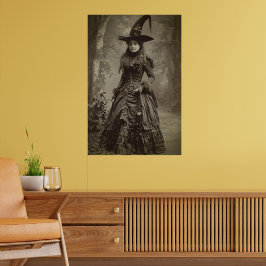 Victorian Witch Sepia Porträtt stil 3 Poster