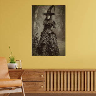 Victorian Witch Sepia Porträtt stil 3 Poster