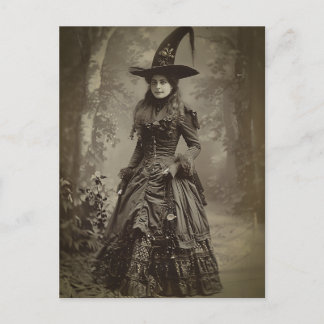 Victorian Witch Sepia Porträtt stil 3 Vykort