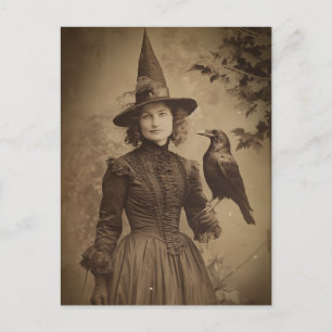 Victorian Witch Sepia Porträtt stil 5 Vykort