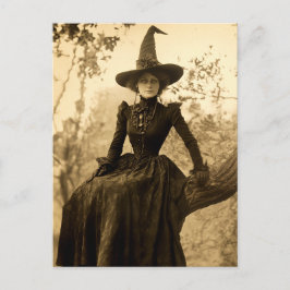 Victorian Witch Sepia Porträtt stil 8 Vykort