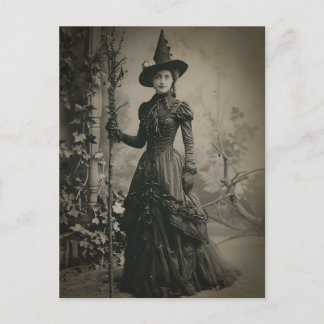 Victorian Witch Sepia Porträtt Vykort