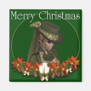Victorian Woman 2 - God jul Magnet