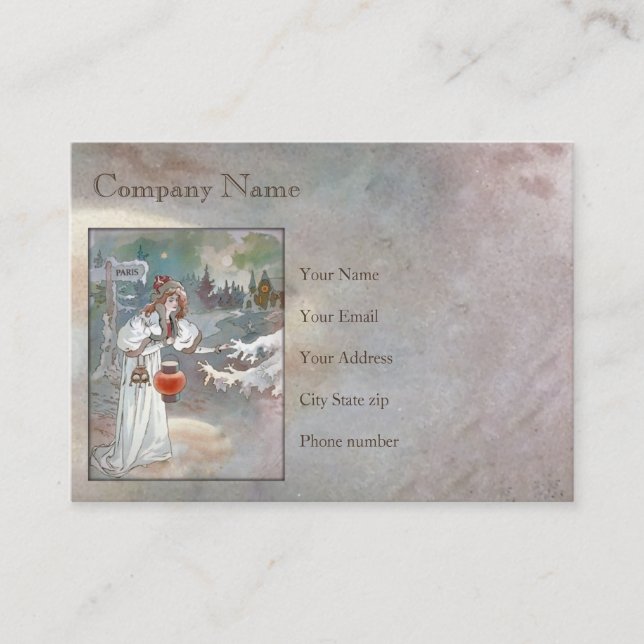 Victorian Woman Affärskort Visitkort (Framsida)