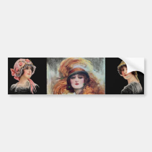 Victorian Woman Bumper Sticker Bildekal