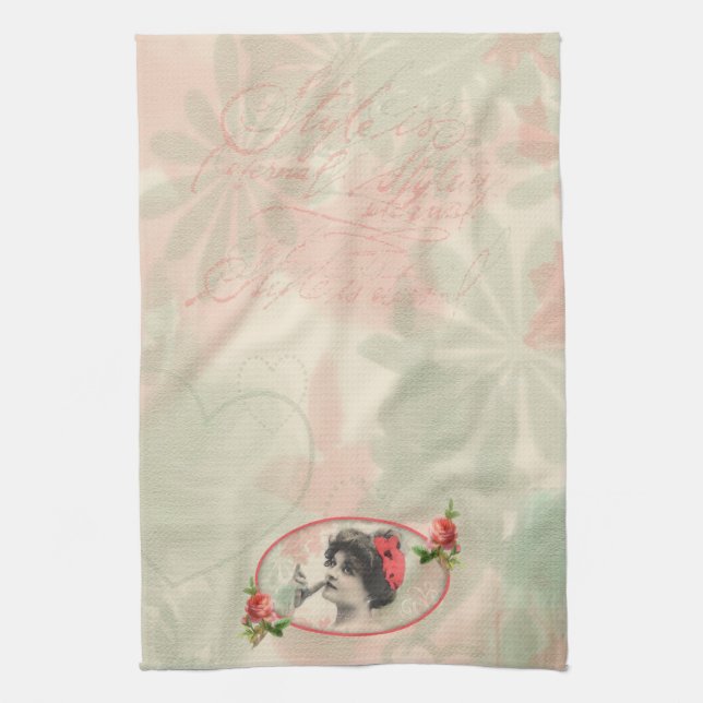 Victorian Woman Kitchen Towel Kökshandduk (Vertikal)