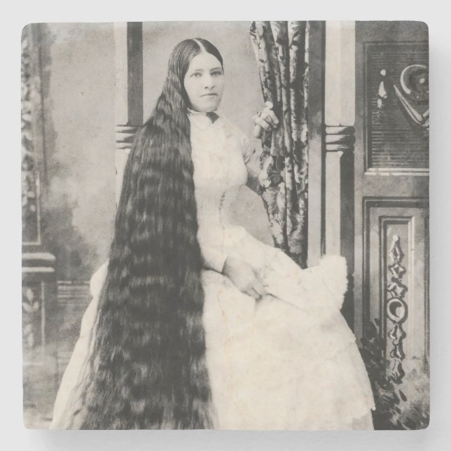 Victorian Woman med Long Hair Stenunderlägg (Framsidan)