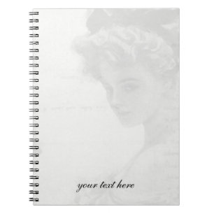 Victorian Woman Notebook Anteckningsbok Med Spiral